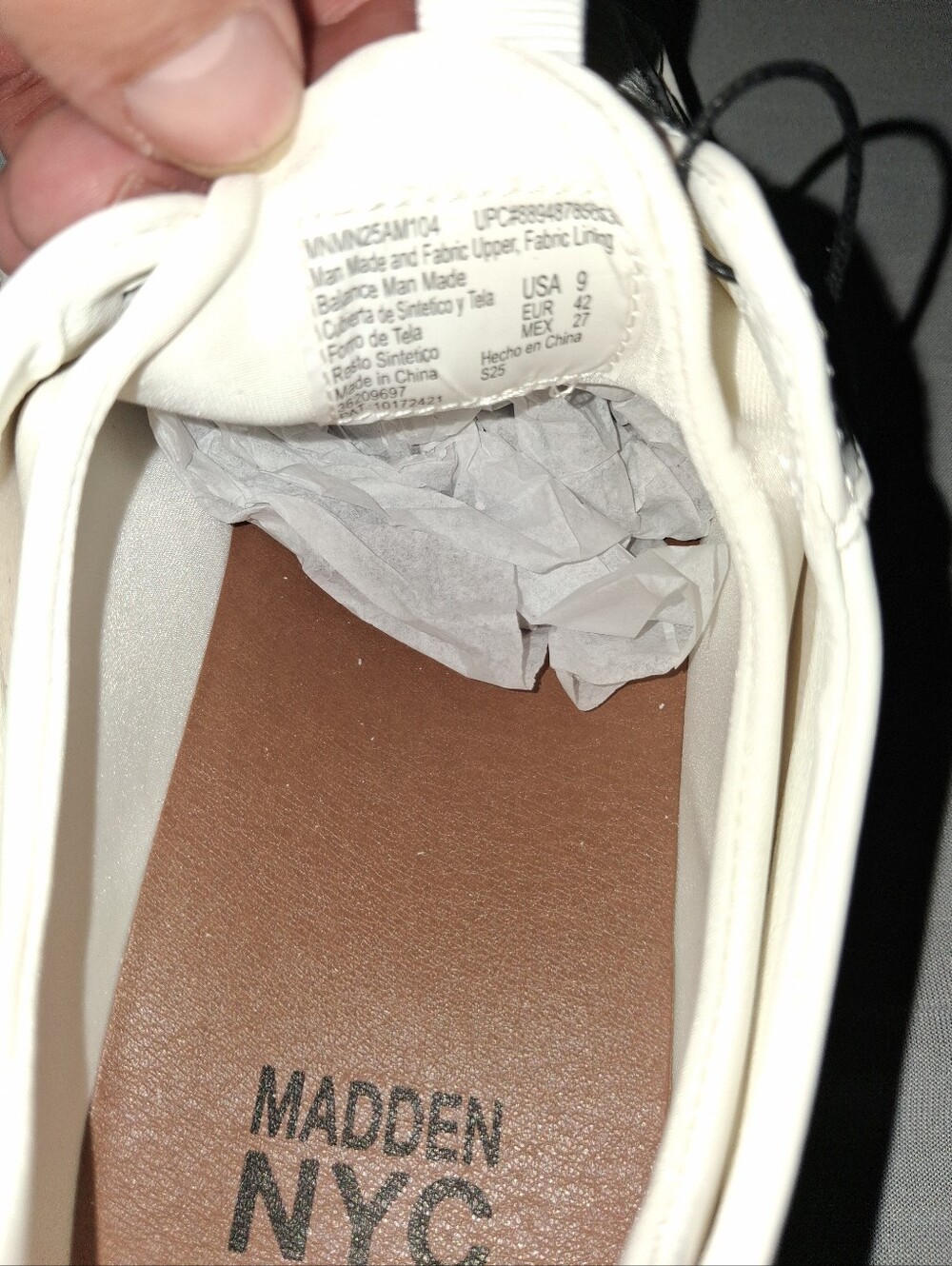 Steve Madden NYC Men's Markk Casual White Sneakers Size 9 - Picture 5 of 5
